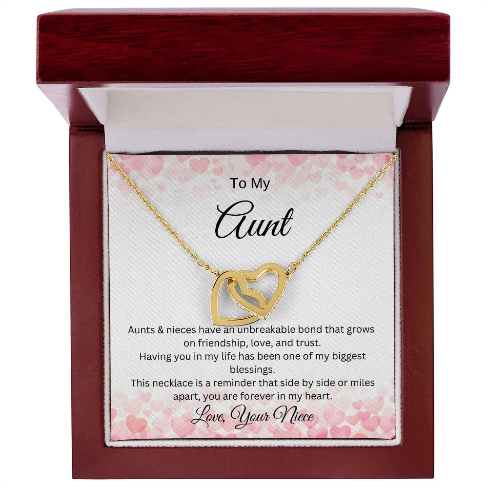 To My Aunt From Your Niece You Are Forever In My Heart Necklace