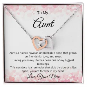 To My Aunt From Your Niece You Are Forever In My Heart Necklace