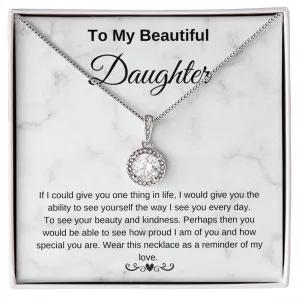 To My Beautiful Daughter Eternity Hope Necklace
