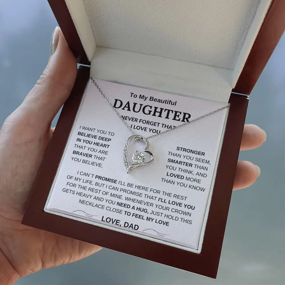 To My Beautiful Daughter - Forever Love Necklace