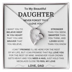 To My Beautiful Daughter - Forever Love Necklace