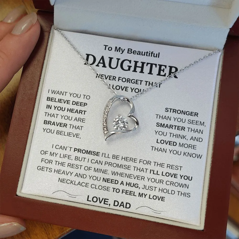 To My Beautiful Daughter - Forever Love Necklace