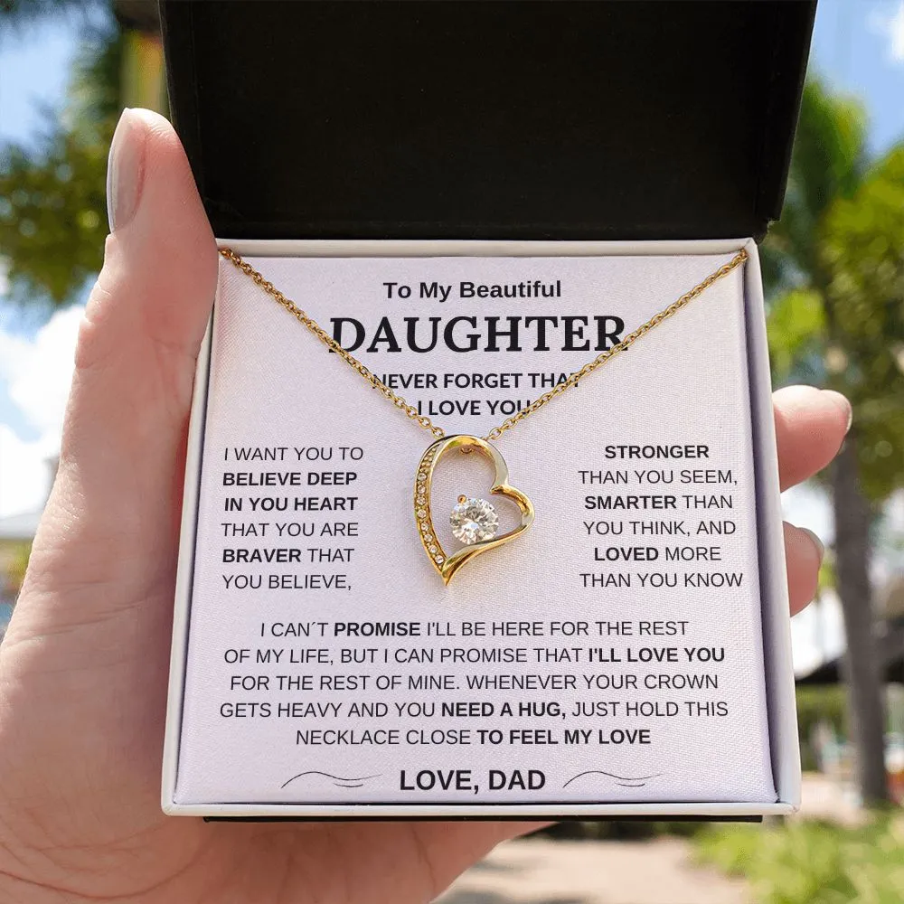 To My Beautiful Daughter - Forever Love Necklace
