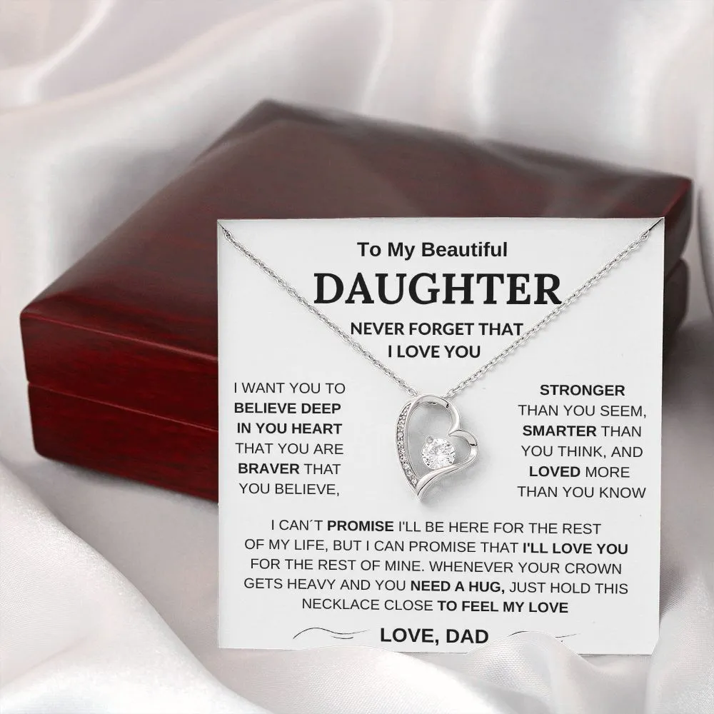 To My Beautiful Daughter - Forever Love Necklace