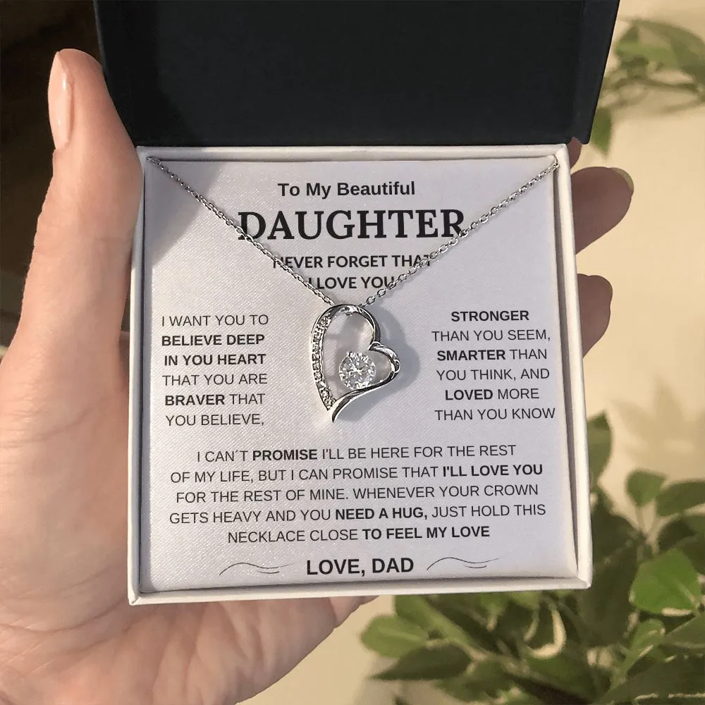 To My Beautiful Daughter - Forever Love Necklace