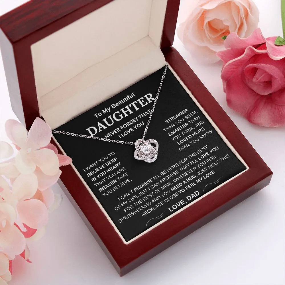 To My Beautiful Daughter - Love Knot Necklace