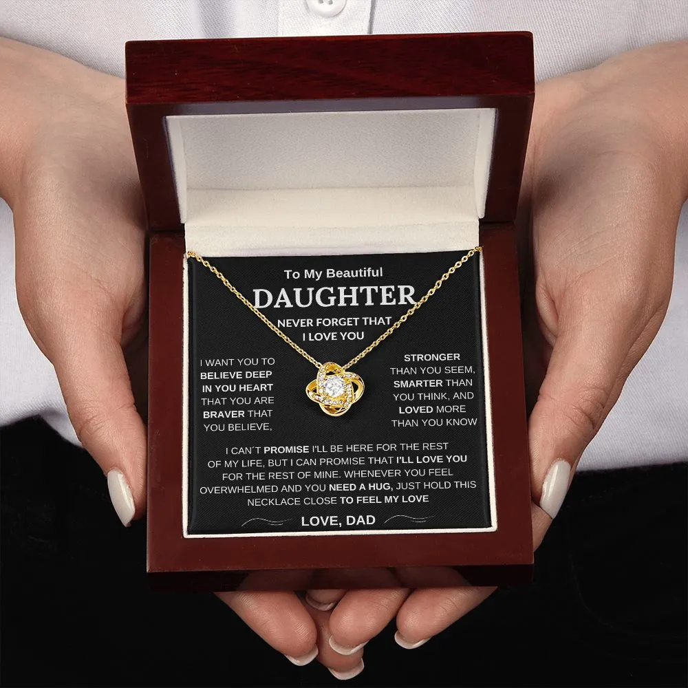To My Beautiful Daughter - Love Knot Necklace