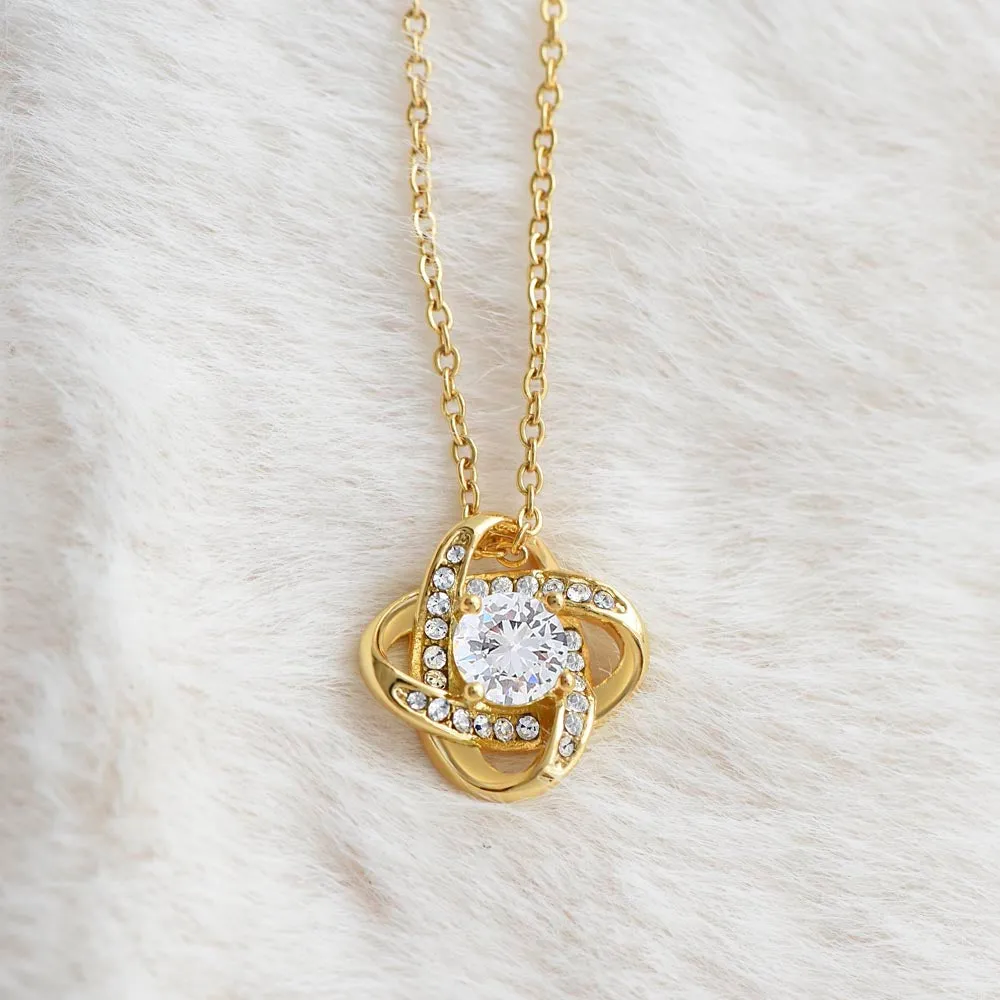 To My Beautiful Daughter - Love Knot Necklace