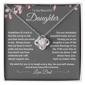 To My Beautiful Daughter My Wish For You Is To Laugh Every Day