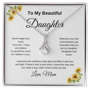 To My Beautiful Daughter Sunflowers Alluring Beauty Necklace