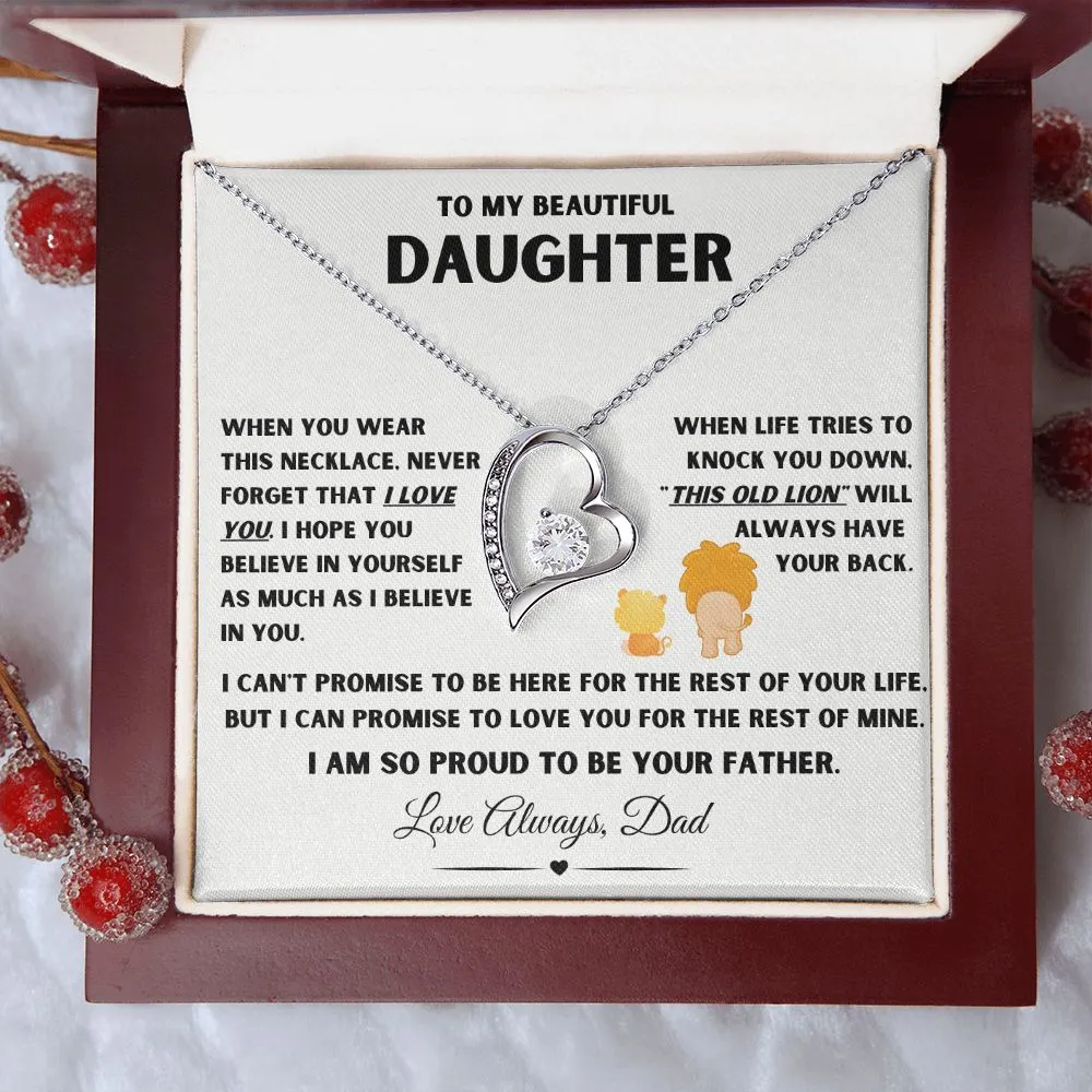 To My Beautiful Daughter This Old Lion Will Always Have Your Back