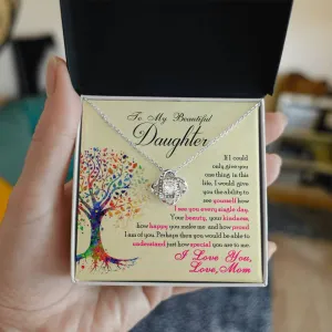 To My Beautiful Daughter, You Are Special To Me - Love knot Necklace