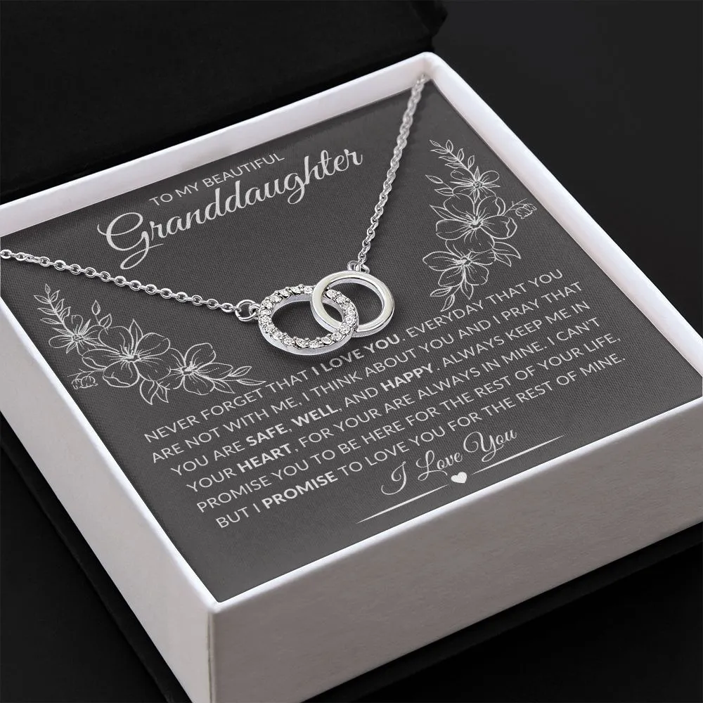 To My Beautiful Granddaughter | Never Forget That I love You - Perfect Pair Necklace