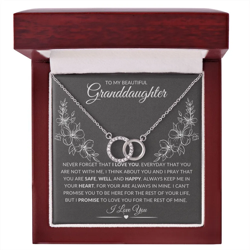 To My Beautiful Granddaughter | Never Forget That I love You - Perfect Pair Necklace