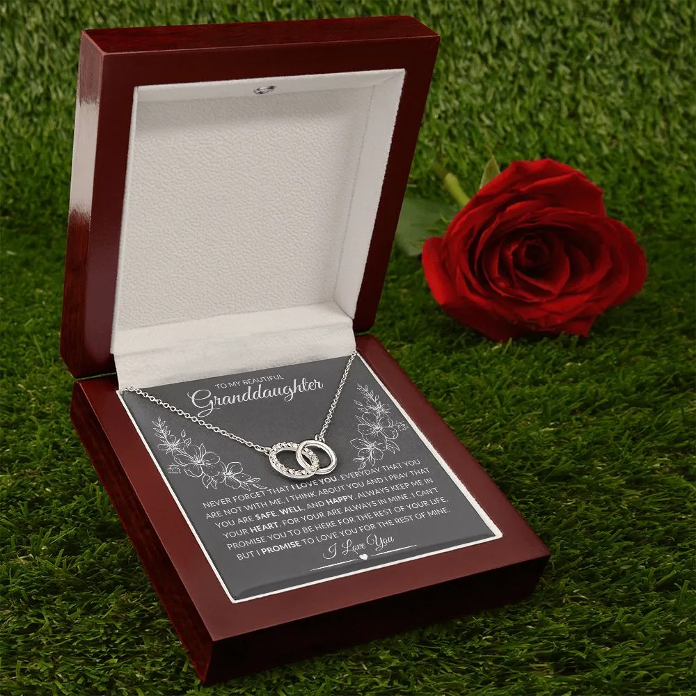 To My Beautiful Granddaughter | Never Forget That I love You - Perfect Pair Necklace