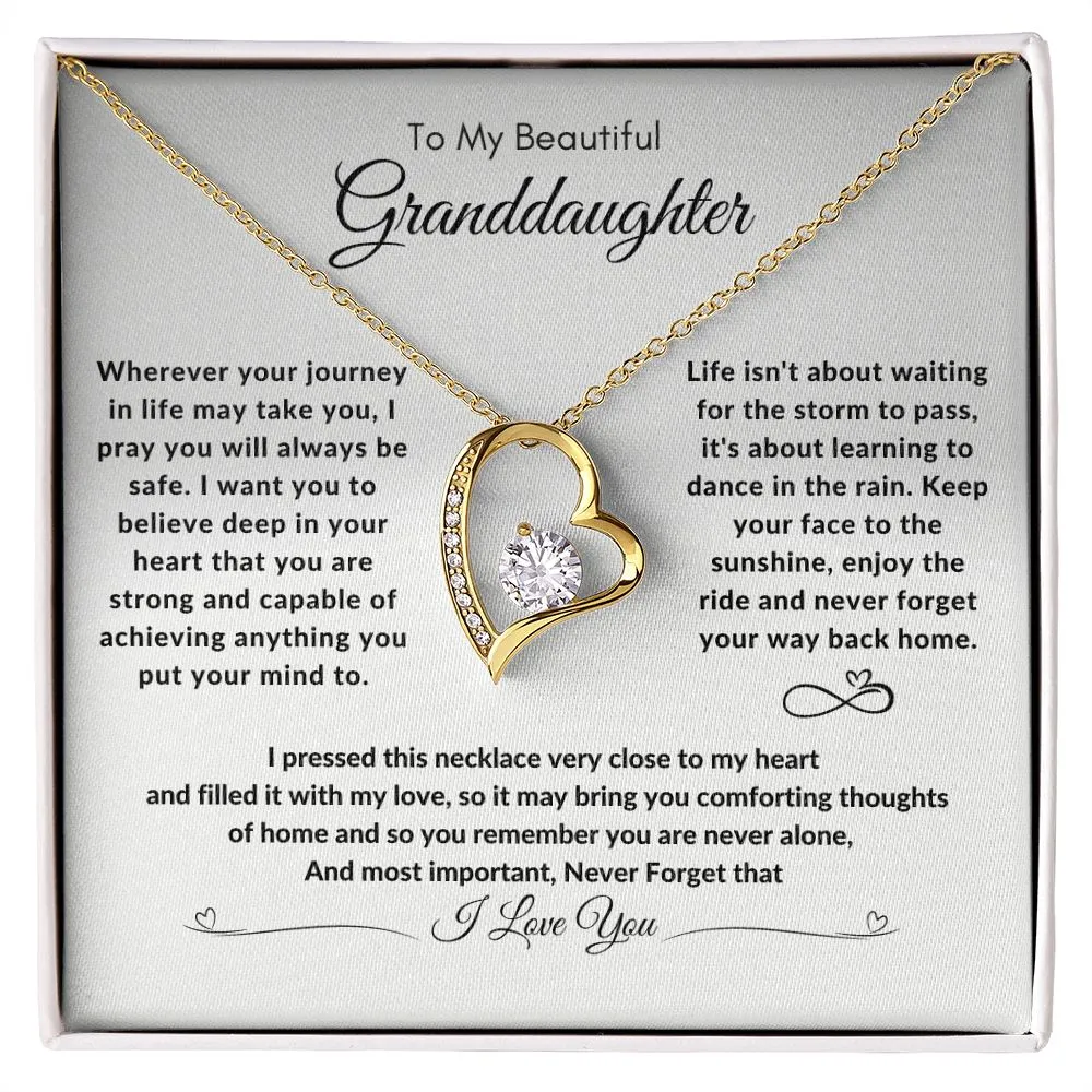 To My Beautiful Granddaughter Your Journey In Life