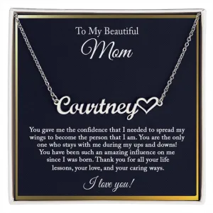 To My Beautiful Mom Necklace, Mom Gift from Daughter, Mom Necklace, Birthday Gift for Mom from Son, Christmas Gifts, Mothers Day Gift