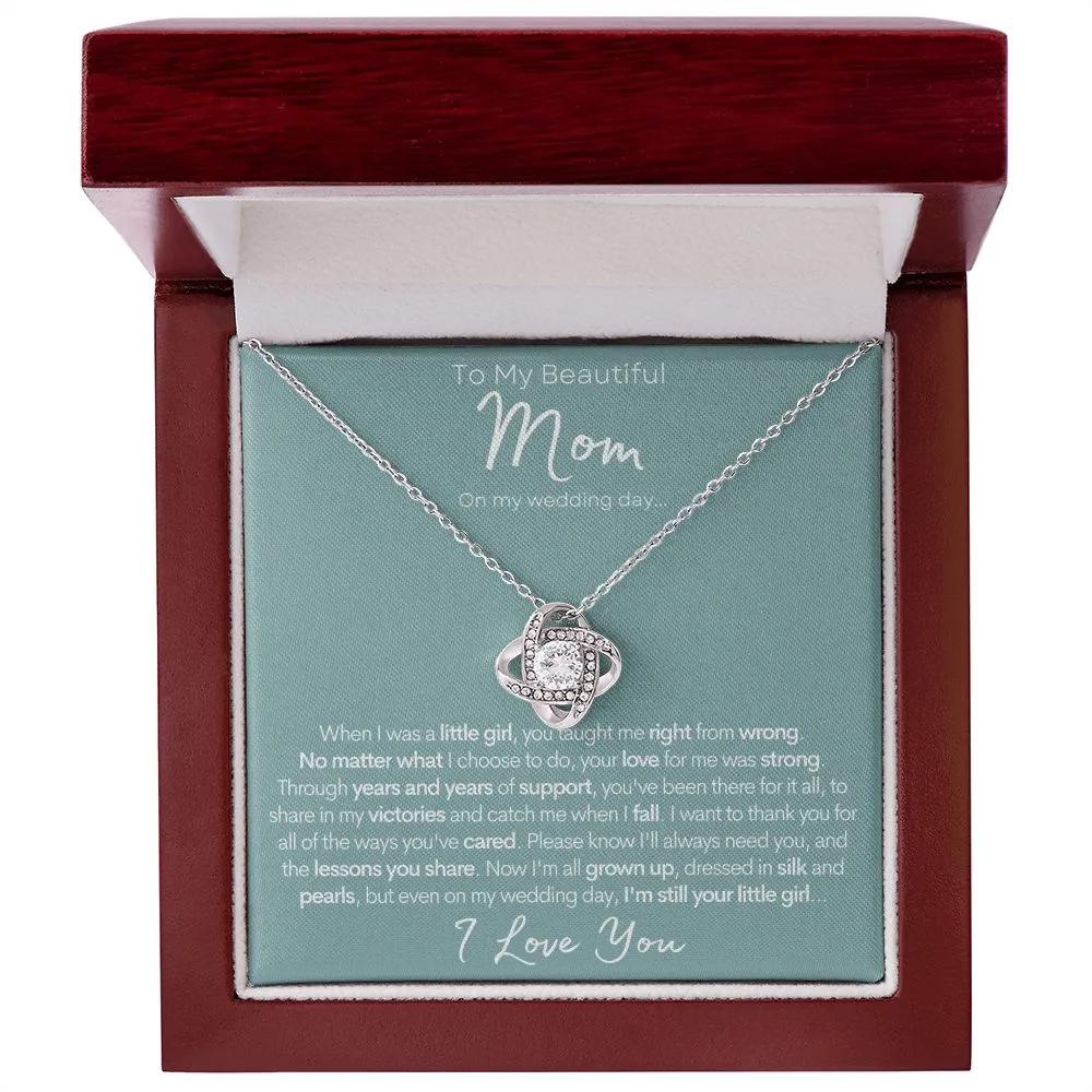 To My Beautiful Mom (On My Wedding Day) | 14k Gold Necklace for Mother
