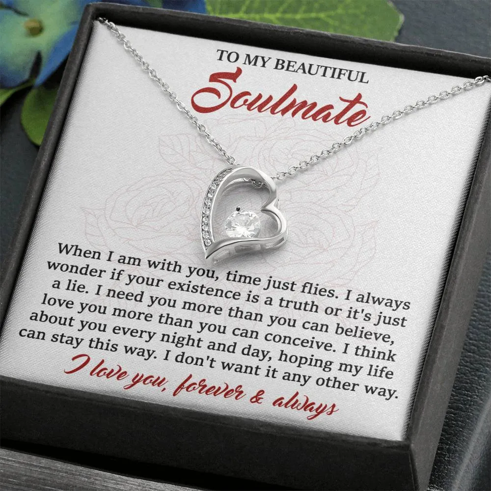 To My Beautiful Soulmate Forever & Always | Forever Love Necklace