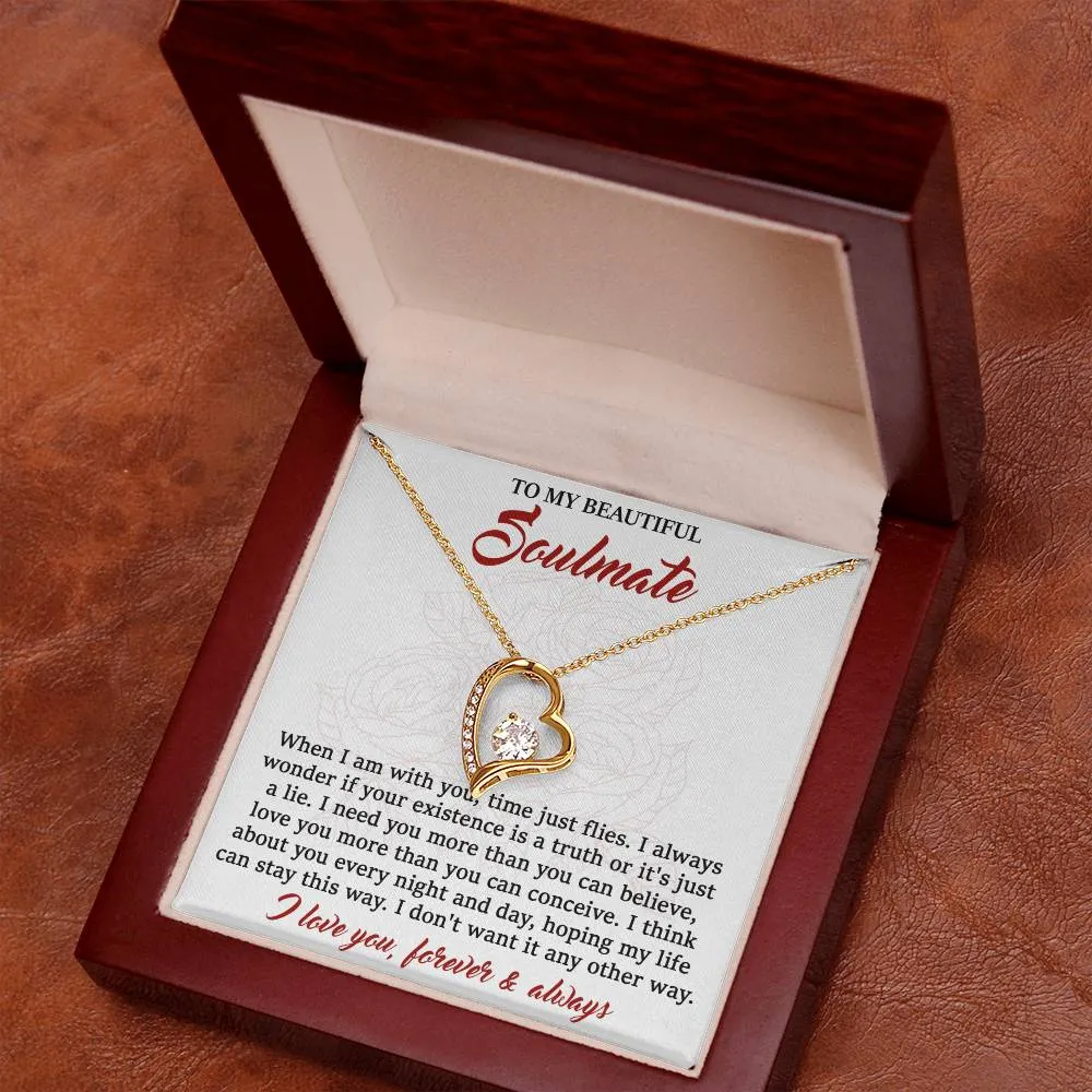 To My Beautiful Soulmate Forever & Always | Forever Love Necklace