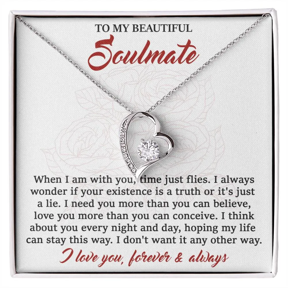 To My Beautiful Soulmate Forever & Always | Forever Love Necklace