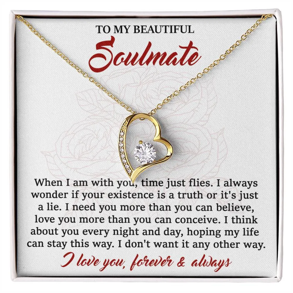 To My Beautiful Soulmate Forever & Always | Forever Love Necklace