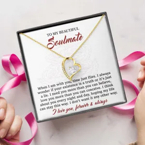 To My Beautiful Soulmate Forever & Always | Forever Love Necklace