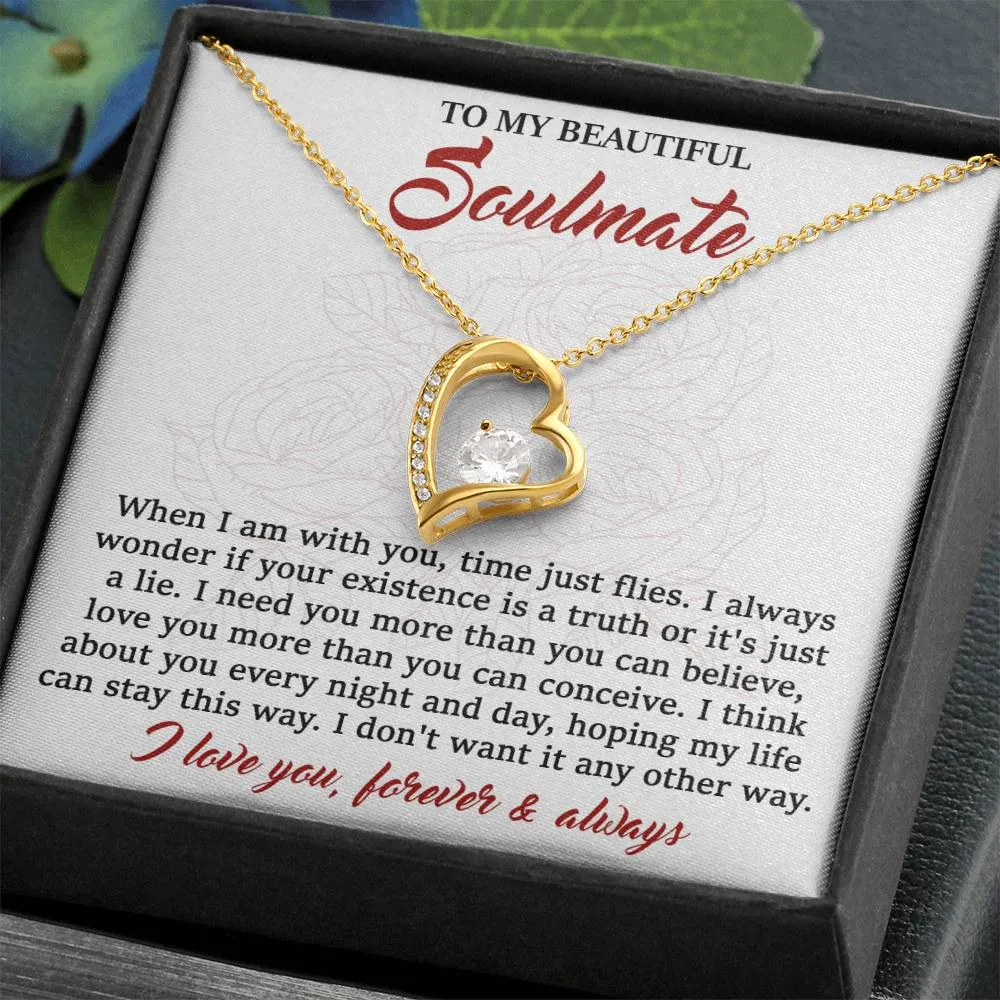 To My Beautiful Soulmate Forever & Always | Forever Love Necklace