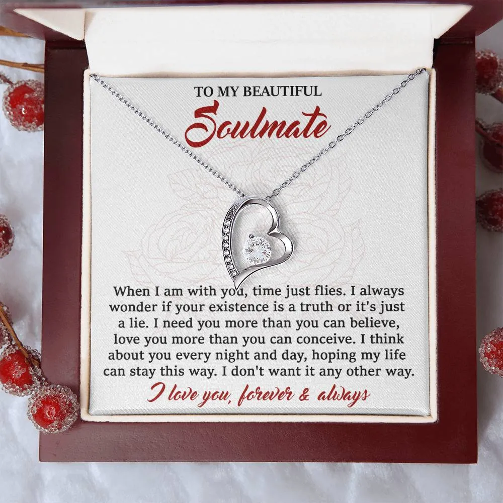 To My Beautiful Soulmate Forever & Always | Forever Love Necklace