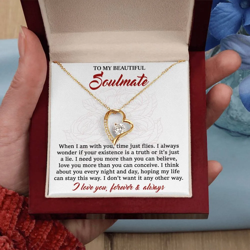 To My Beautiful Soulmate Forever & Always | Forever Love Necklace