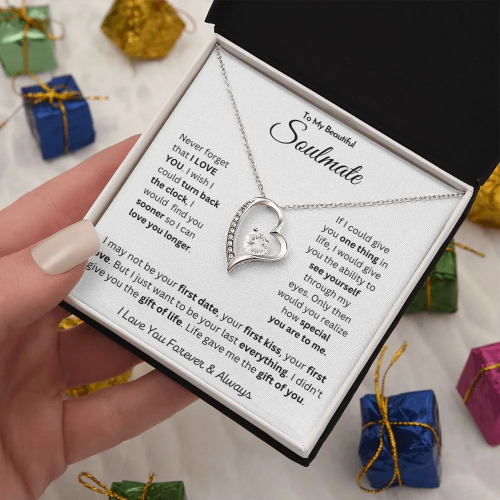 To My Beautiful Soulmate - Forever Love Necklace