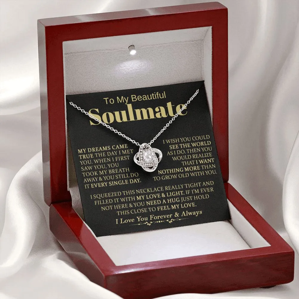 To My Beautiful Soulmate - Love Knot Necklace