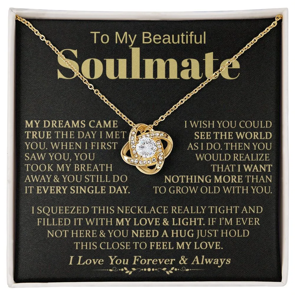 To My Beautiful Soulmate - Love Knot Necklace