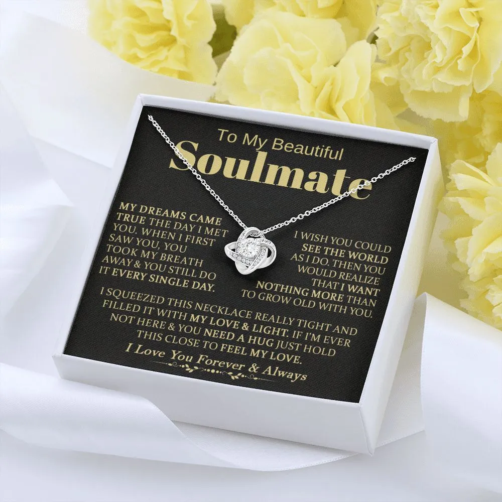 To My Beautiful Soulmate - Love Knot Necklace