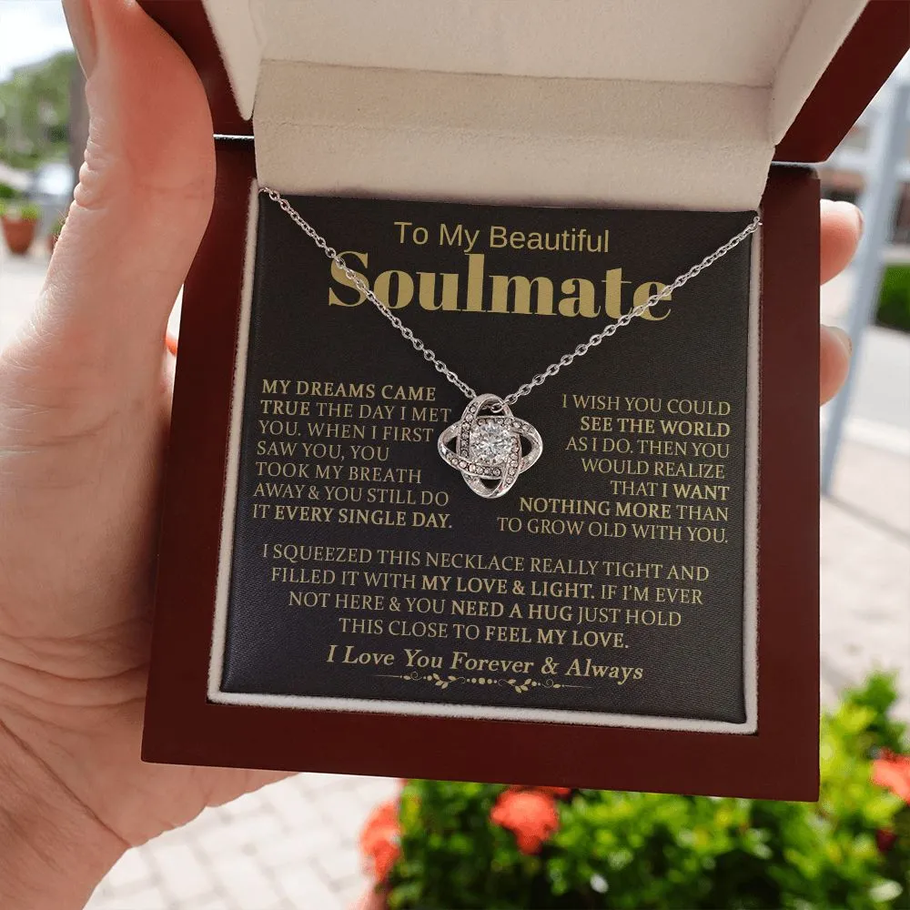 To My Beautiful Soulmate - Love Knot Necklace