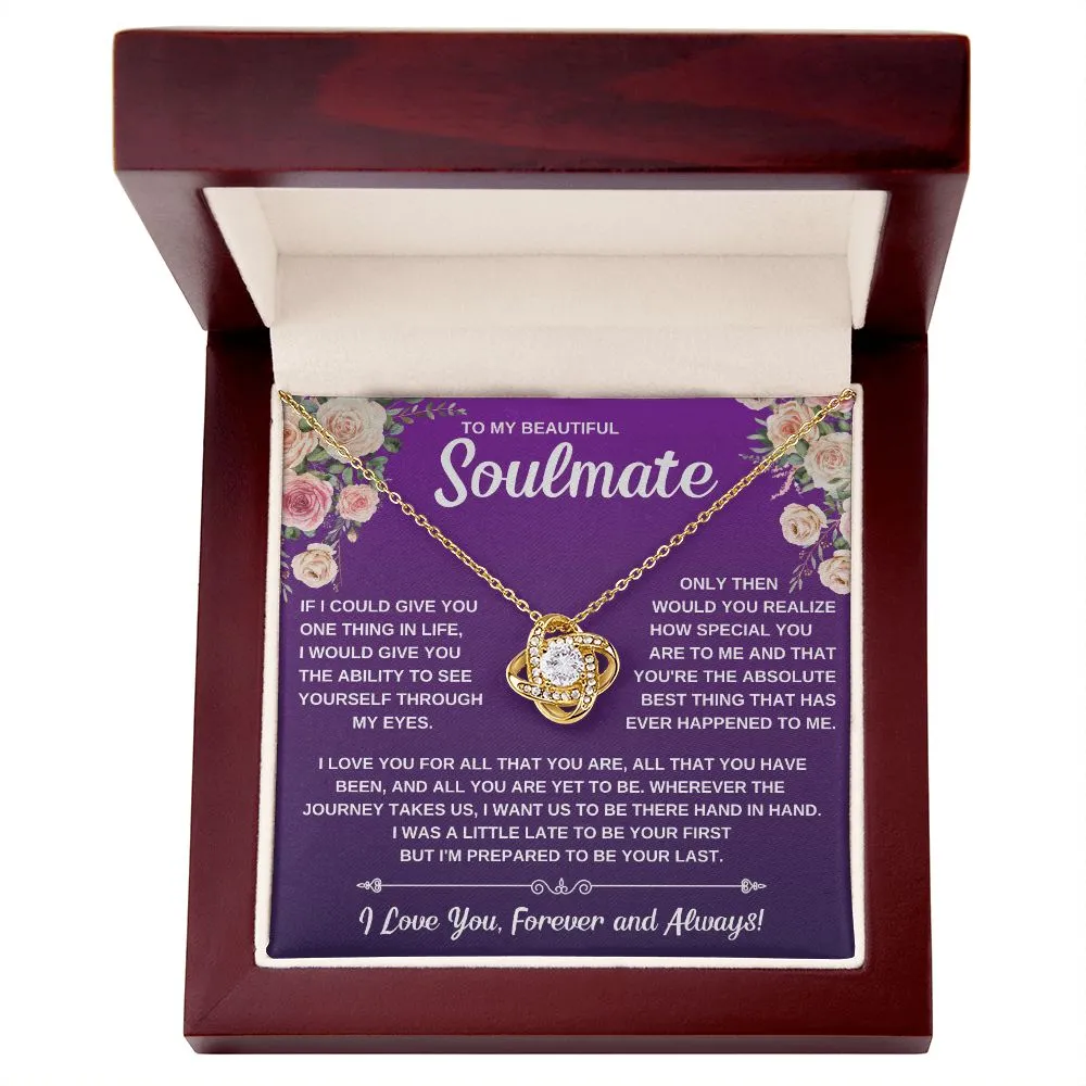 To My Beautiful Soulmate | Love Knot Necklace