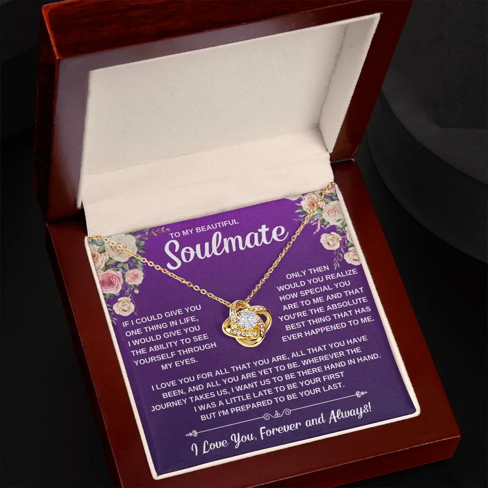 To My Beautiful Soulmate | Love Knot Necklace