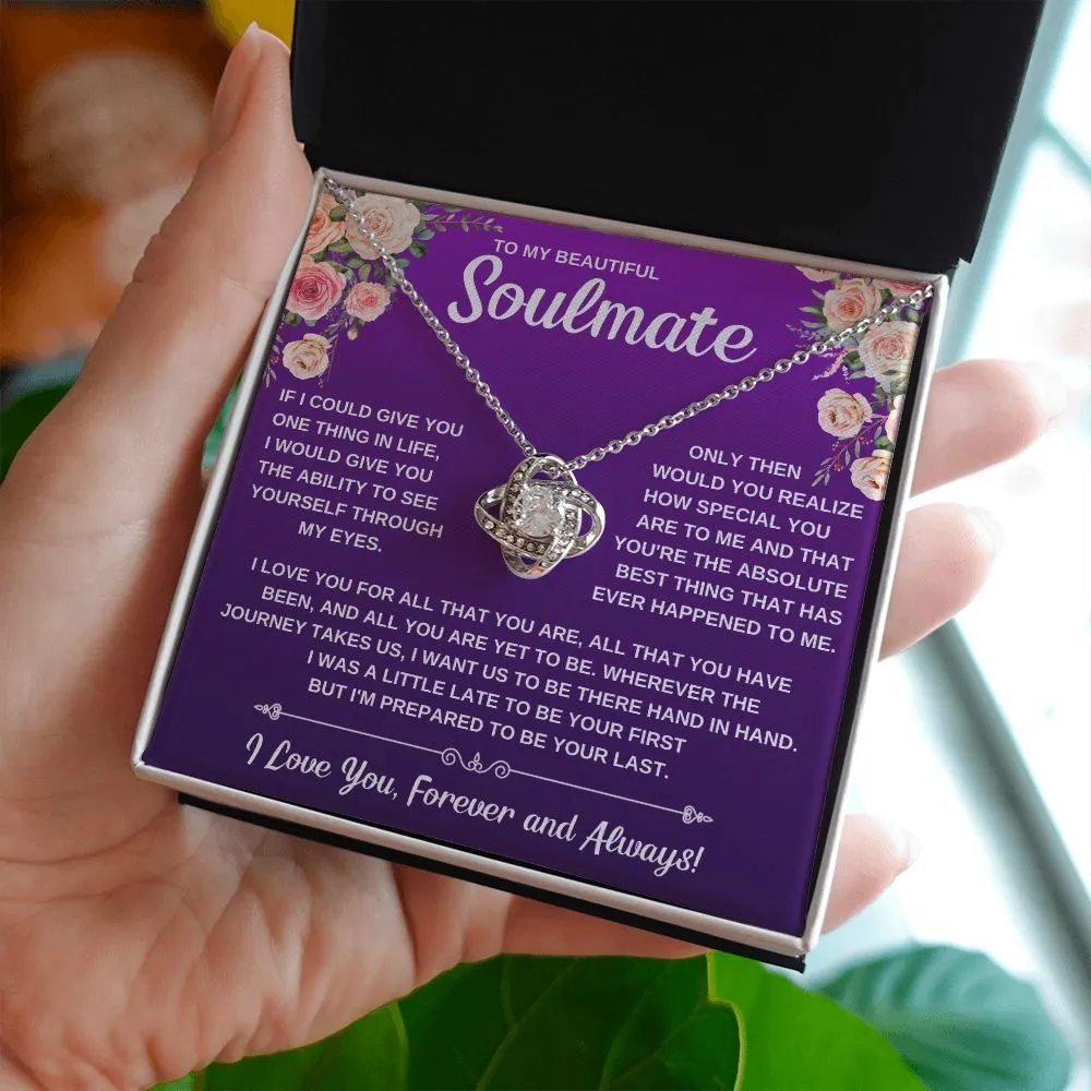 To My Beautiful Soulmate | Love Knot Necklace