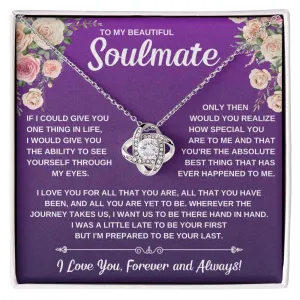 To My Beautiful Soulmate | Love Knot Necklace