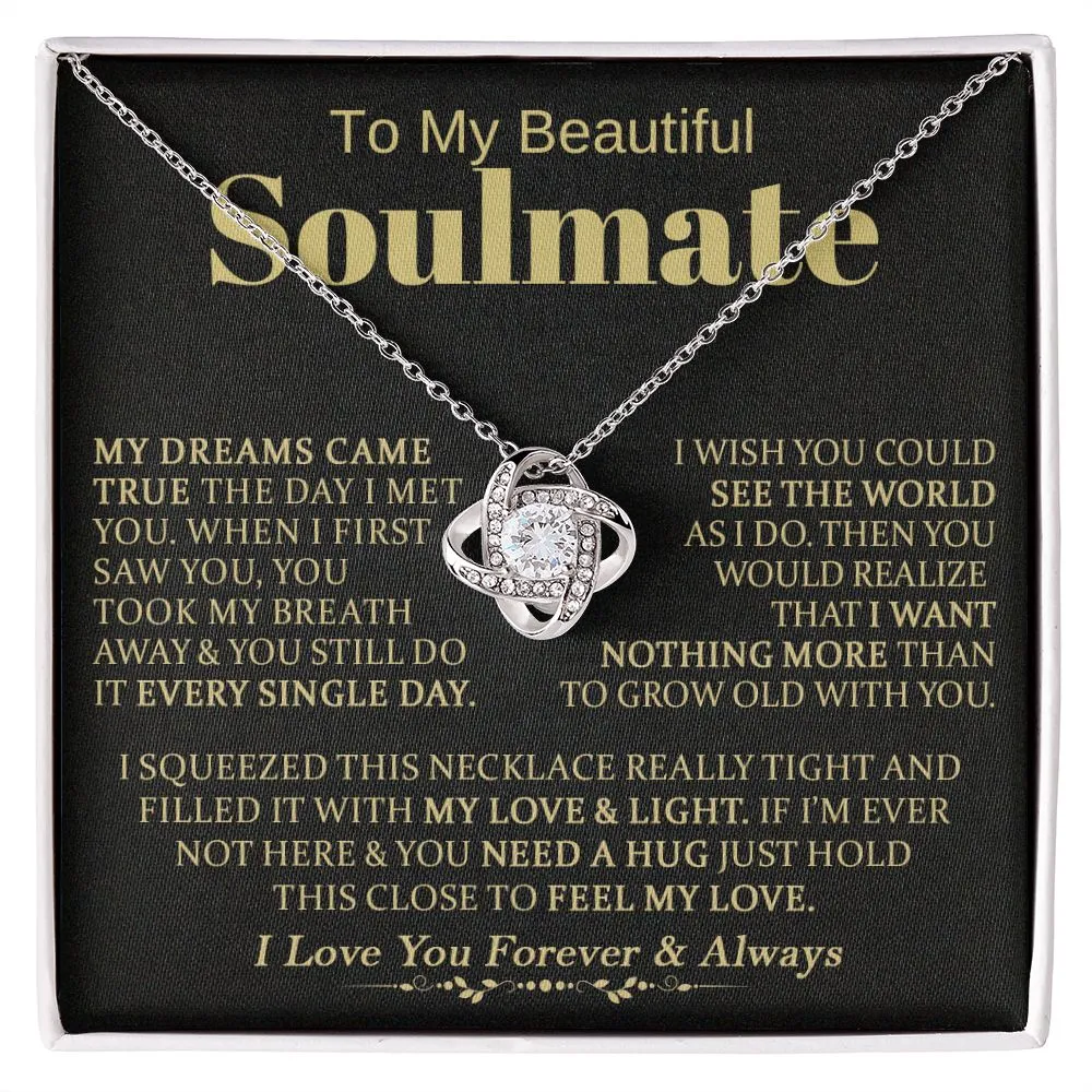 To My Beautiful Soulmate - Love Knot Necklace