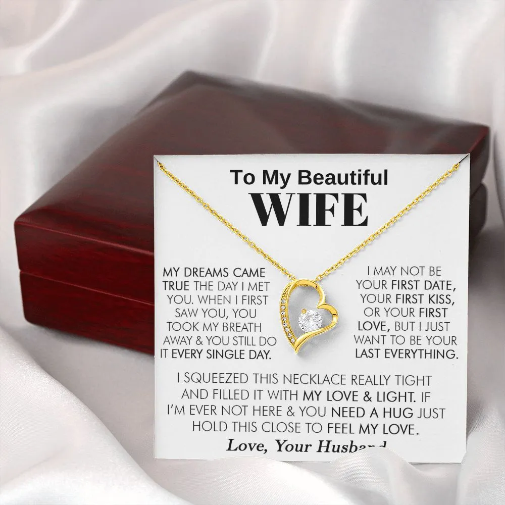 To My Beautiful Wife - Forever Love Necklace