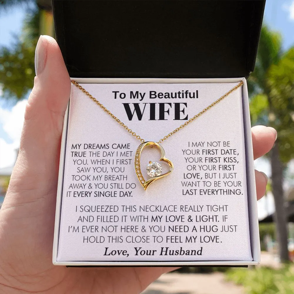 To My Beautiful Wife - Forever Love Necklace