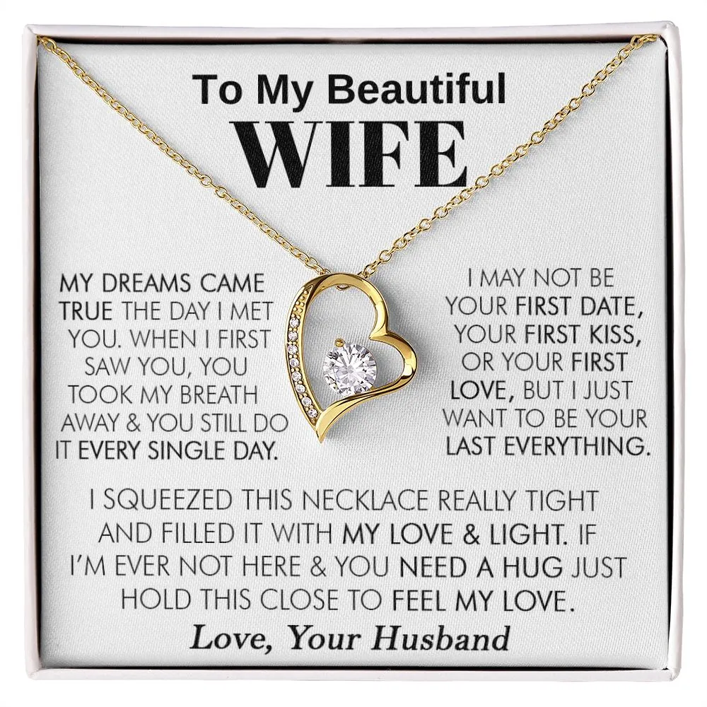 To My Beautiful Wife - Forever Love Necklace