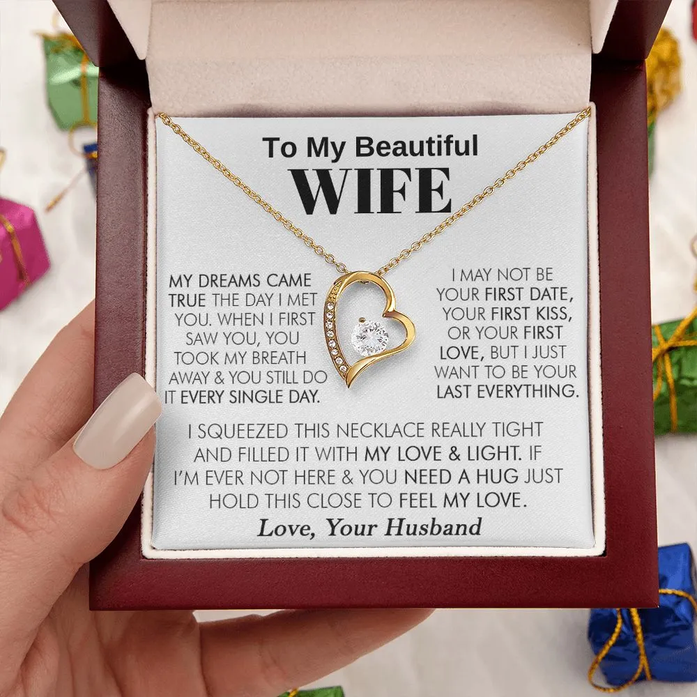 To My Beautiful Wife - Forever Love Necklace