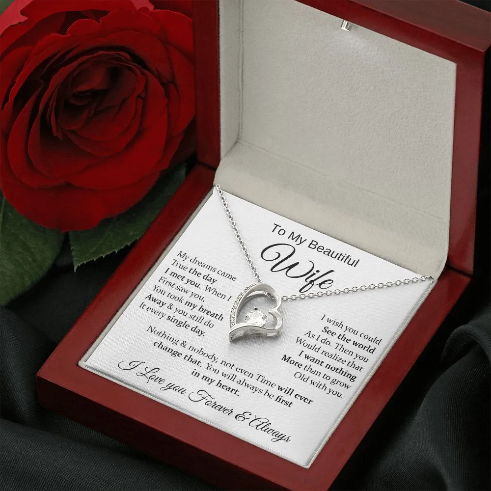 To My Beautiful Wife - Forever Love Necklace