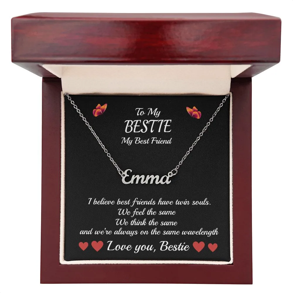 To My Bestie-Name Necklace