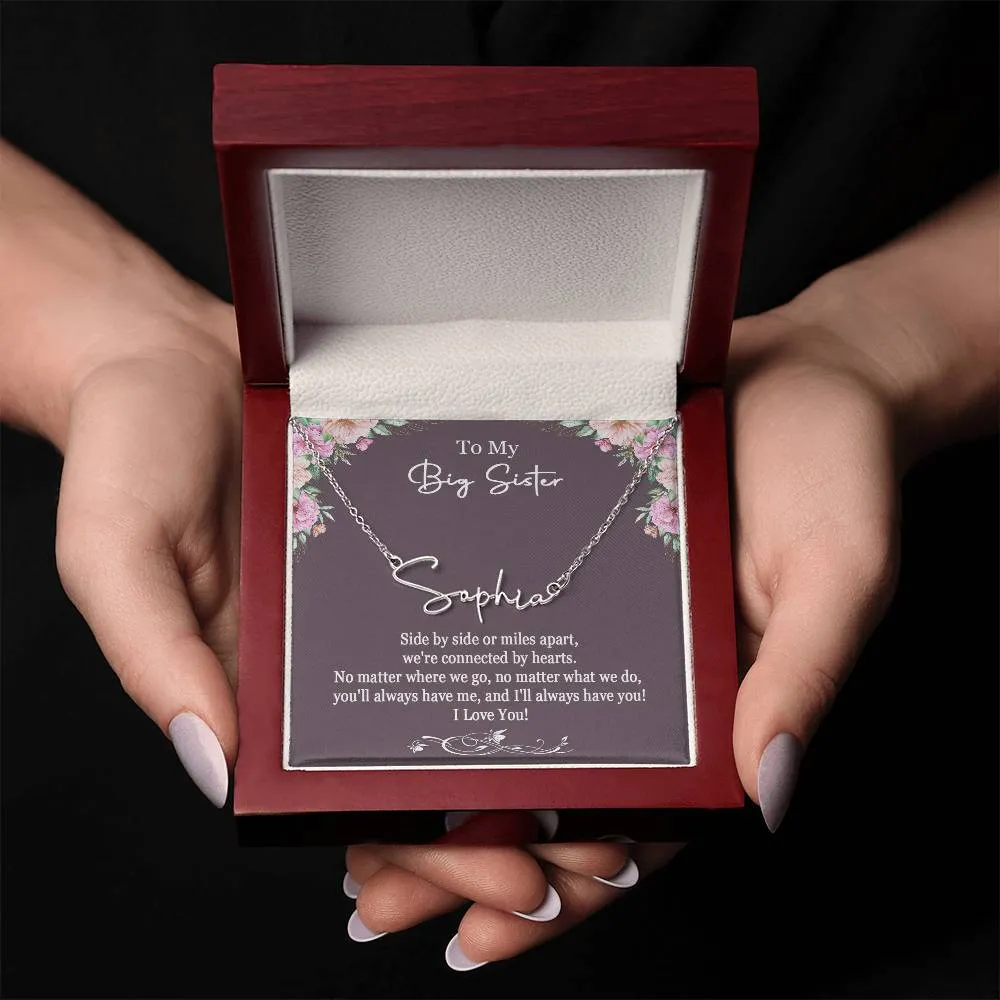 To My Big Sister Necklace, Big Sister Necklace Gift