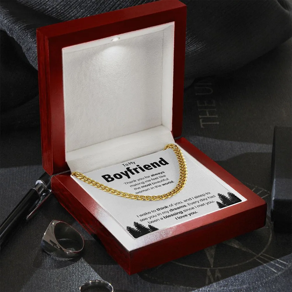 To My Boyfriend Cuban Link Chain