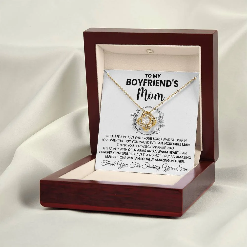 To My Boyfriend's Mom "You Are Amazing" Love Knot Necklace