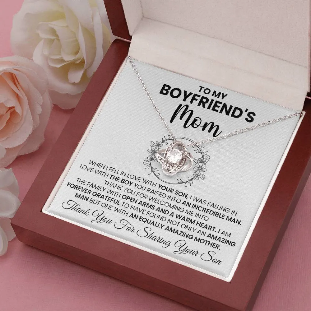 To My Boyfriend's Mom "You Are Amazing" Love Knot Necklace